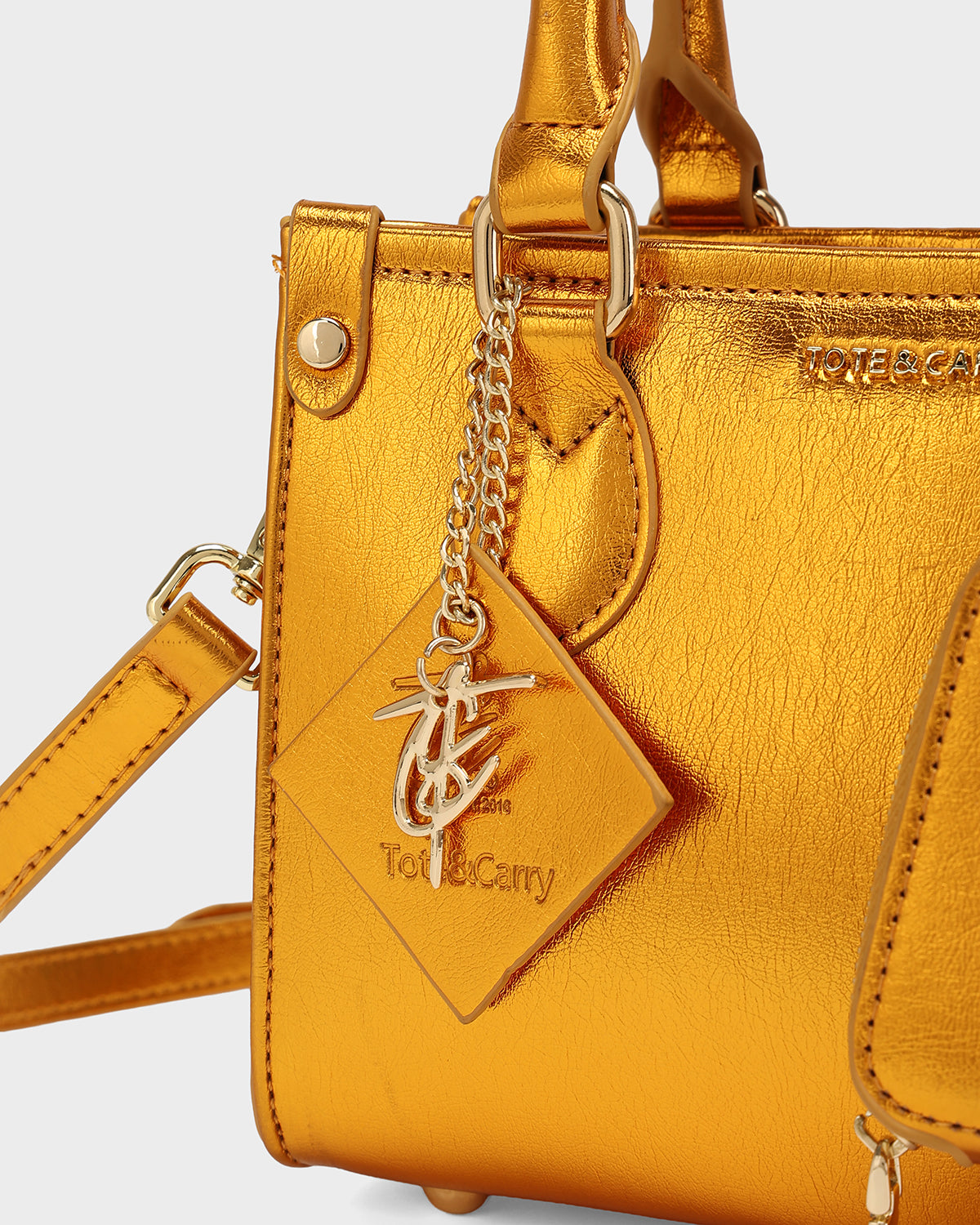 Lisse Mini Tote Bag in Orange