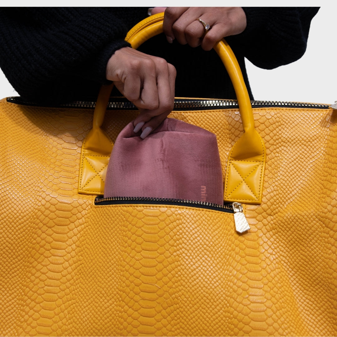 Signature Traveler Rolling Duffle in Sunflower Yellow