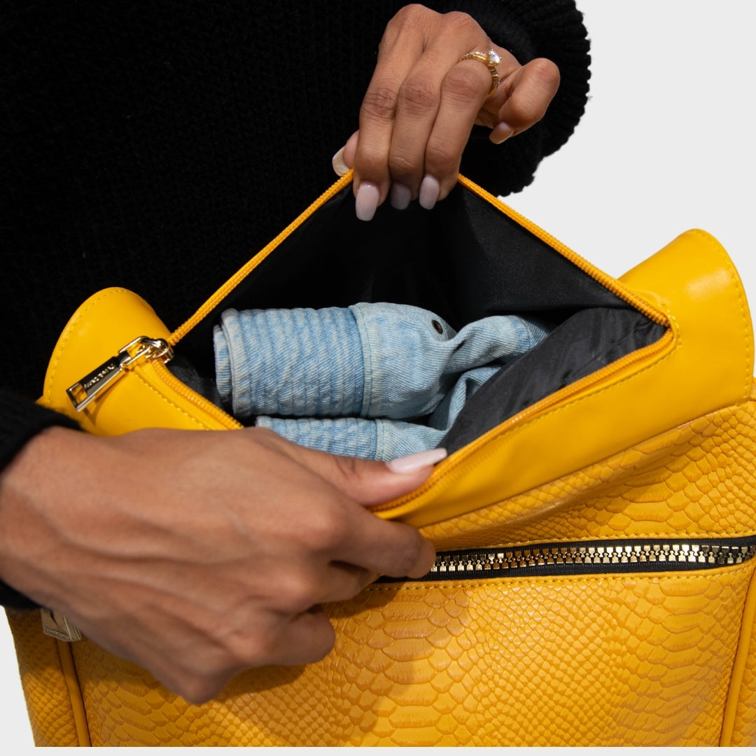 Signature Weekender Backpack in Sunflower Yellow