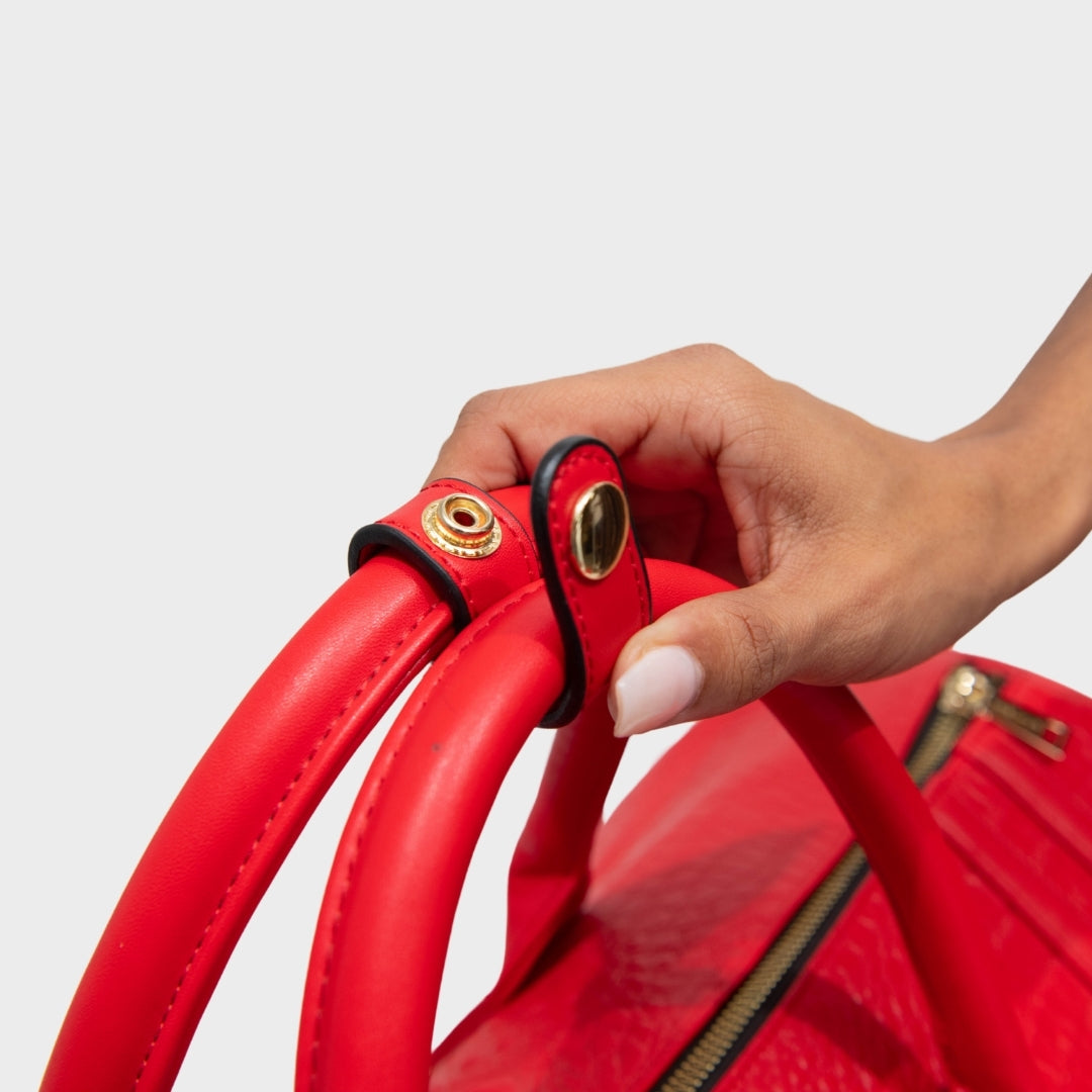 Classic Traveler Rolling Duffle Set in Red