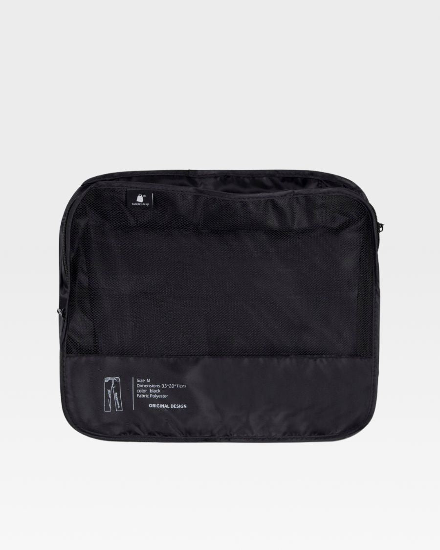 8 Piece Travel Packing Cubes in Black