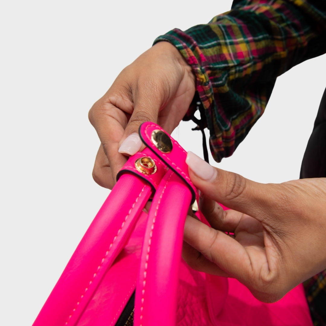 Classic Traveler Rolling Duffle in Neon Pink