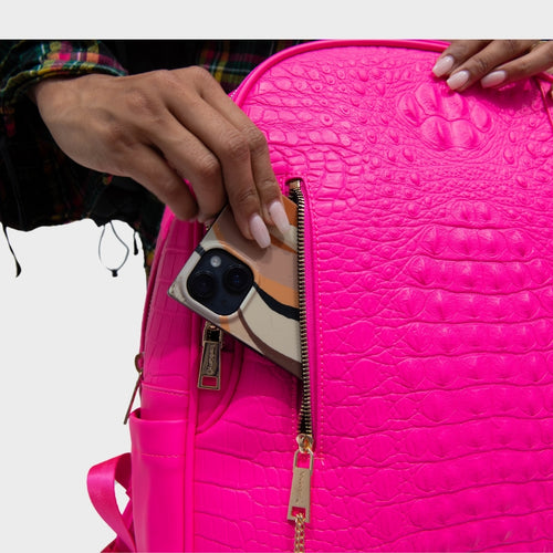 Classic Traveler Backpack in Neon Pink – Tote&Carry