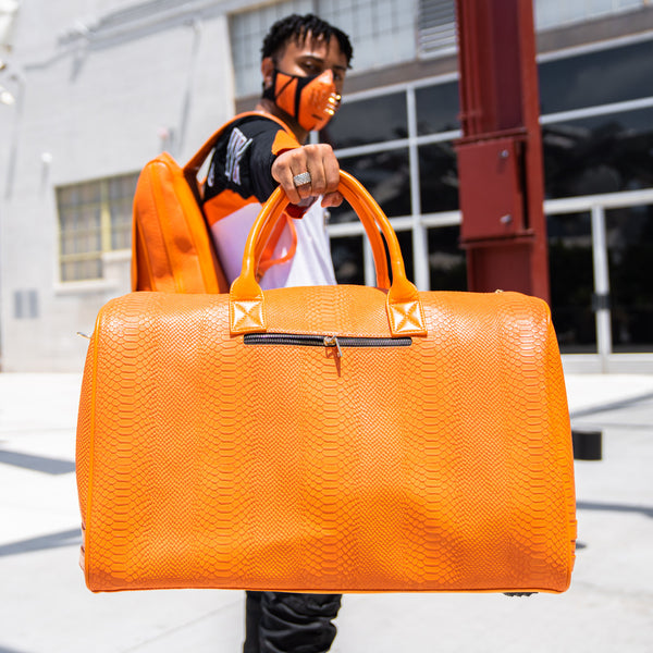 Signature Weekender Duffle Bag in Sunset Orange