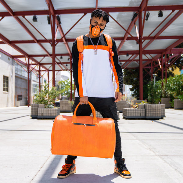 Signature Weekender Duffle Bag in Sunset Orange
