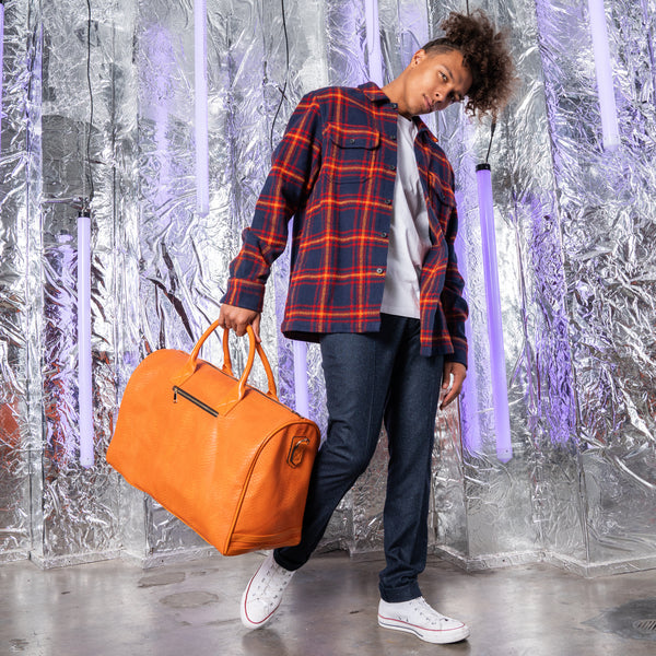 Signature Weekender Duffle Bag in Sunset Orange