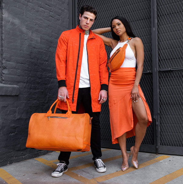 Signature Weekender Duffle Bag in Sunset Orange