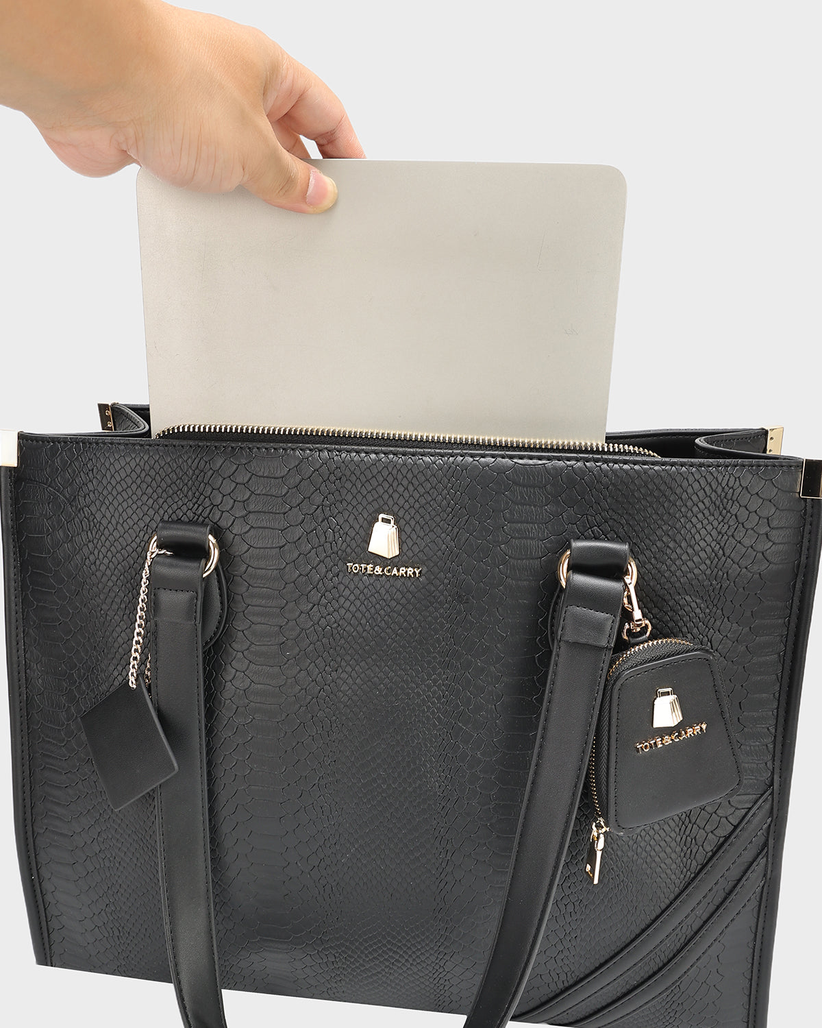 Signature City Tote Bag in Black