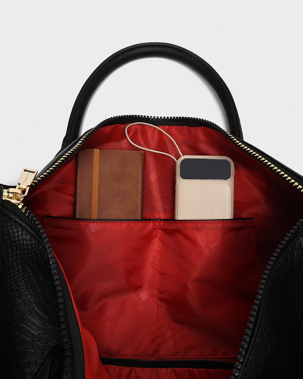 Signature Weekender Duffle Bag in Black