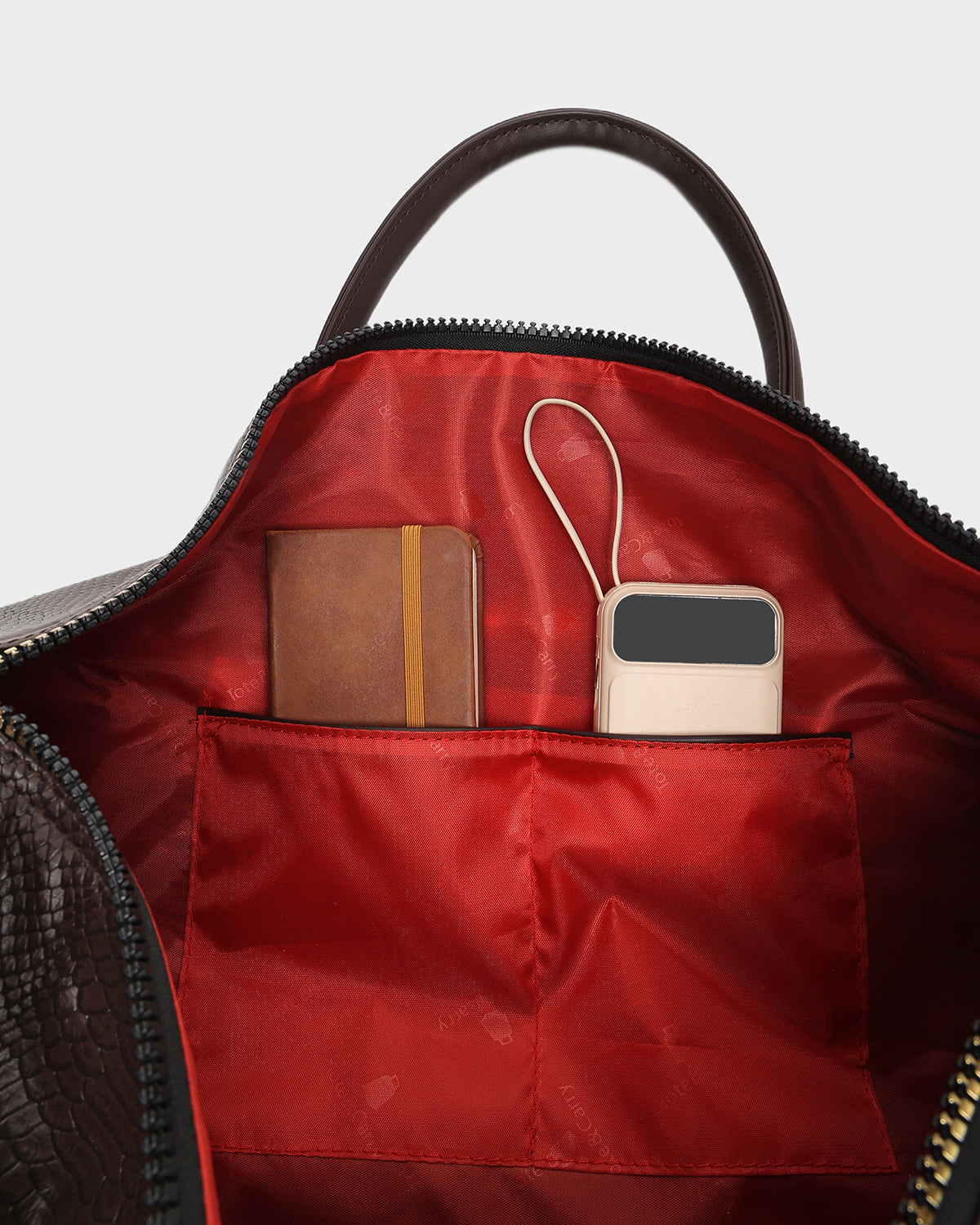 Signature Traveler Rolling Duffle in Chocolate