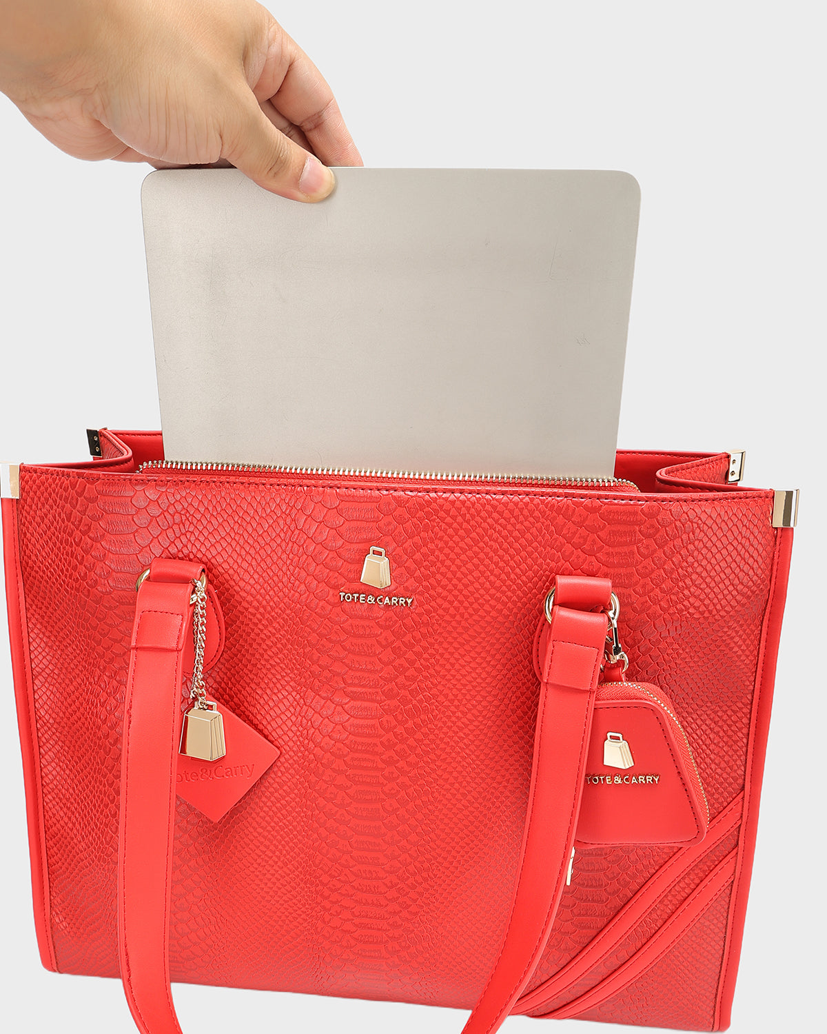 Signature City Tote Bag in Red