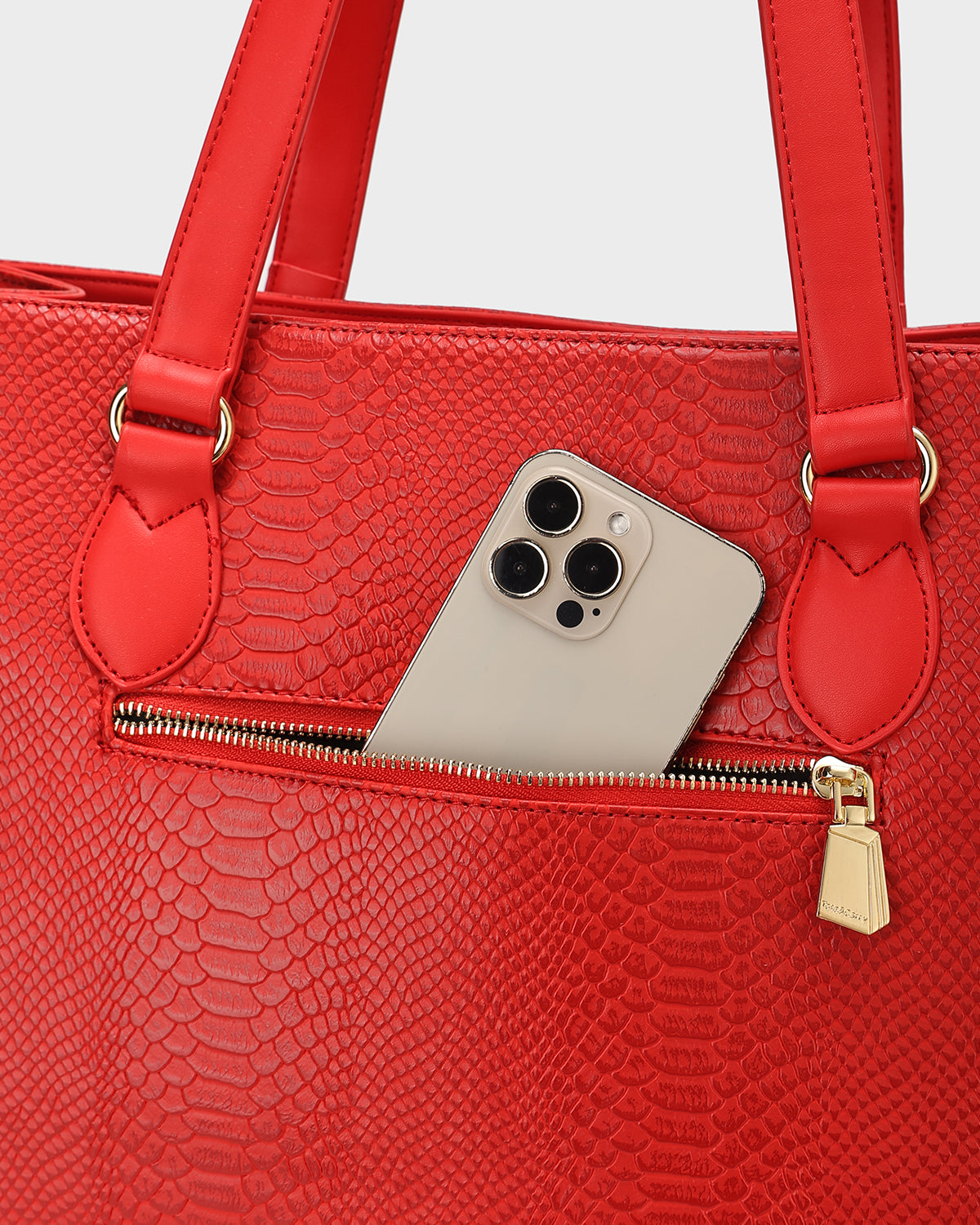 Signature City Tote Bag in Red