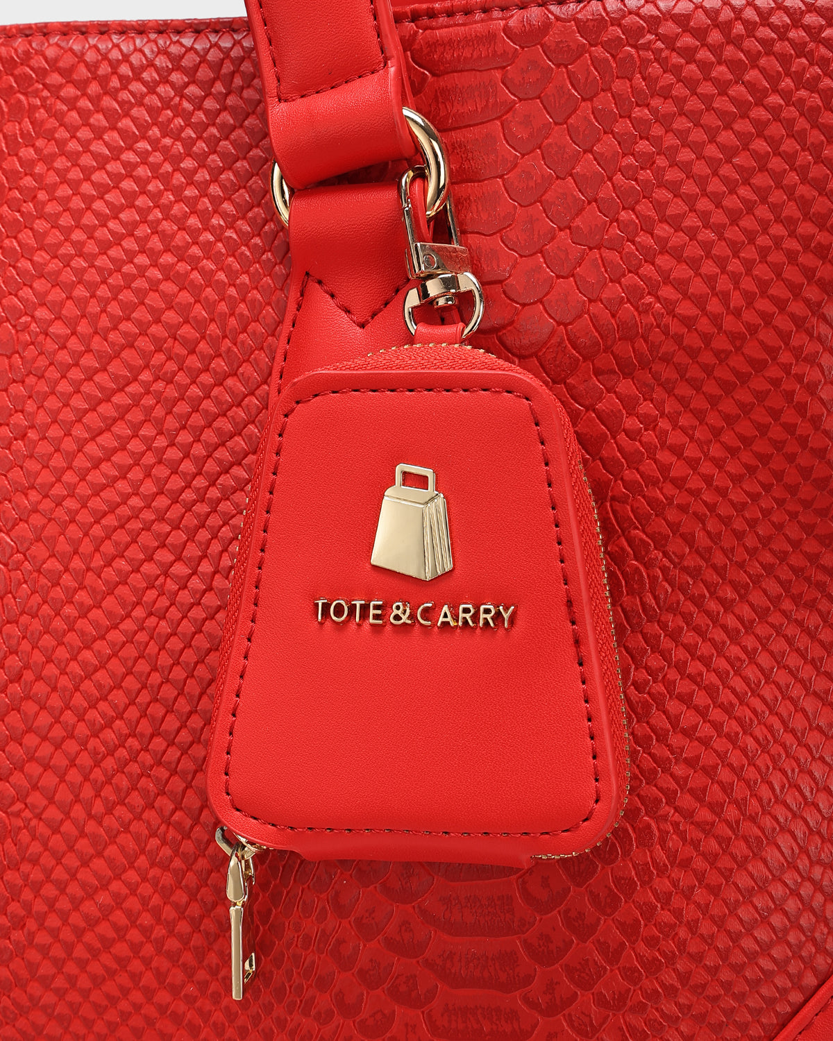 Signature City Tote Bag in Red