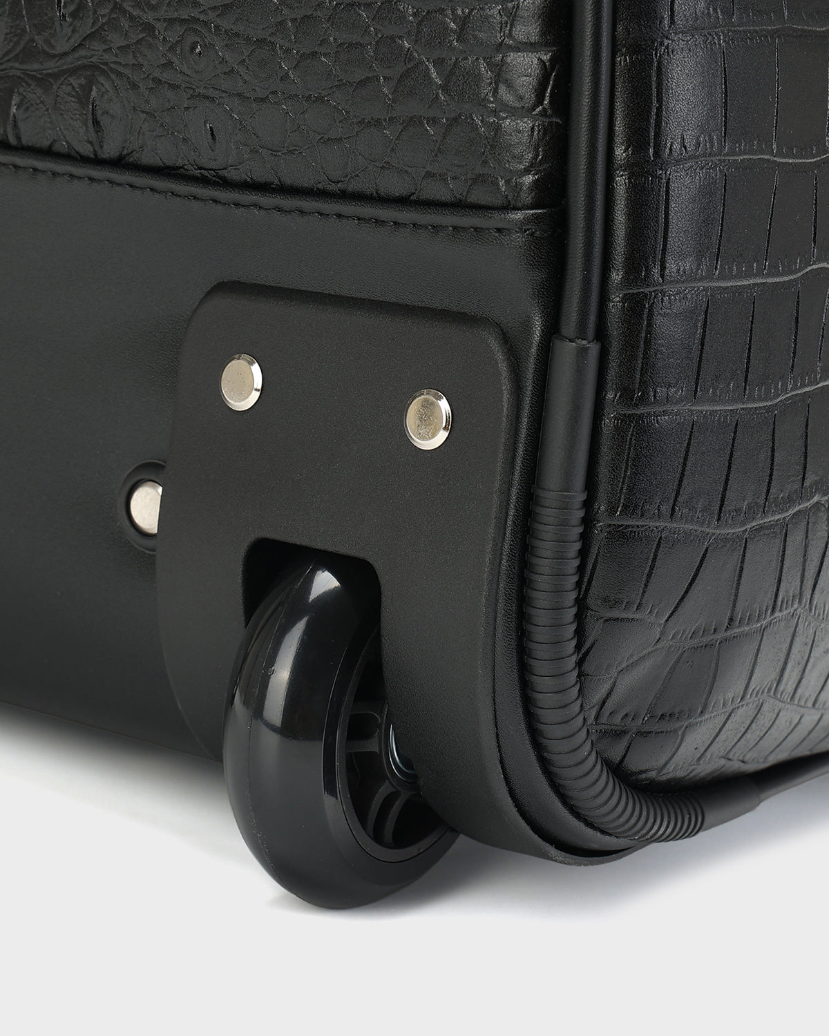 Statement Rolling Duffle Bag in Black