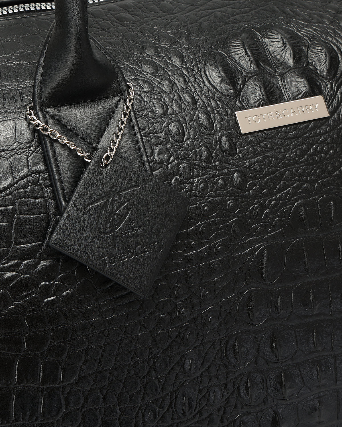 Statement Rolling Duffle Bag in Black