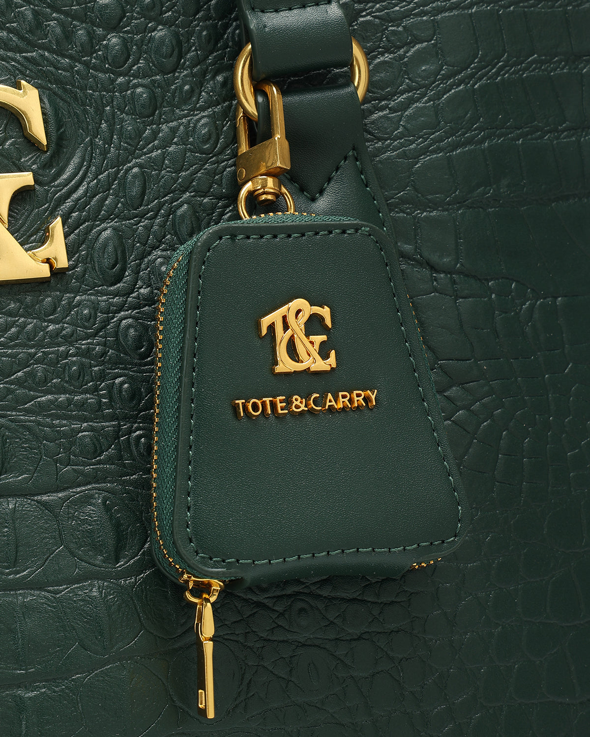 City scape Tote in Emerald Green