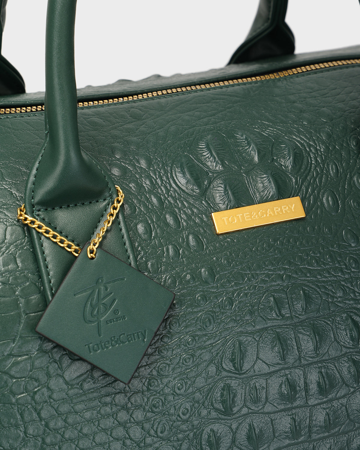 Statement Rolling Duffle Bag in Emerald Green