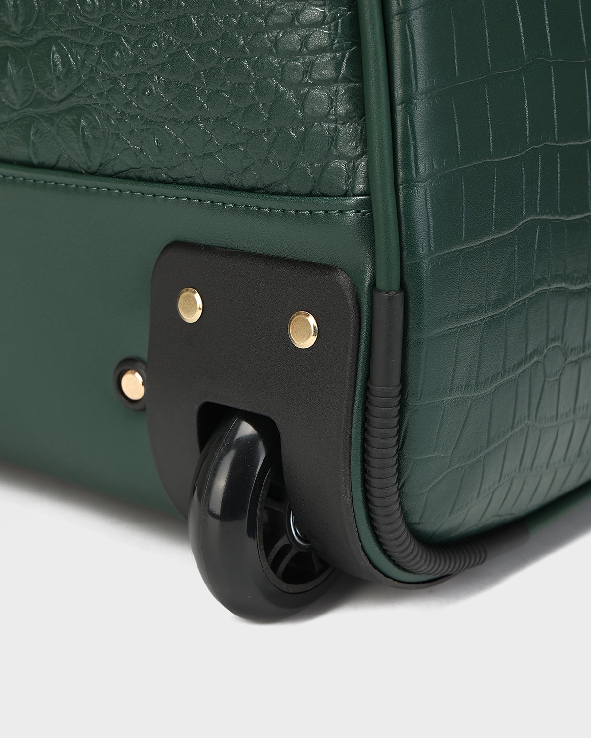 Statement Rolling Duffle Bag in Emerald Green