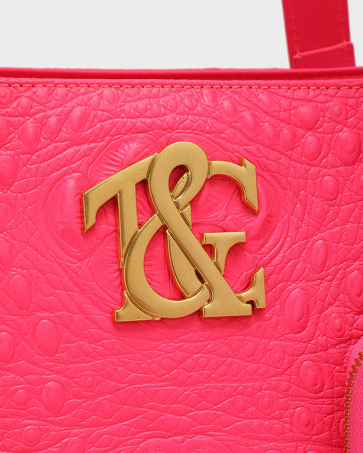 City scape Tote in Neon Pink