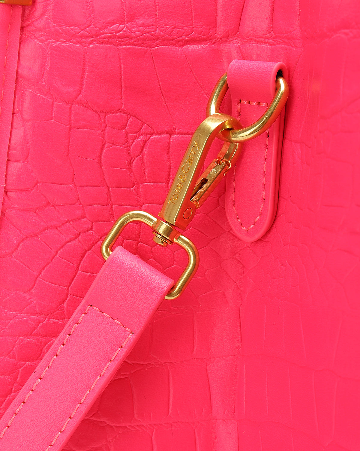 City scape Tote in Neon Pink