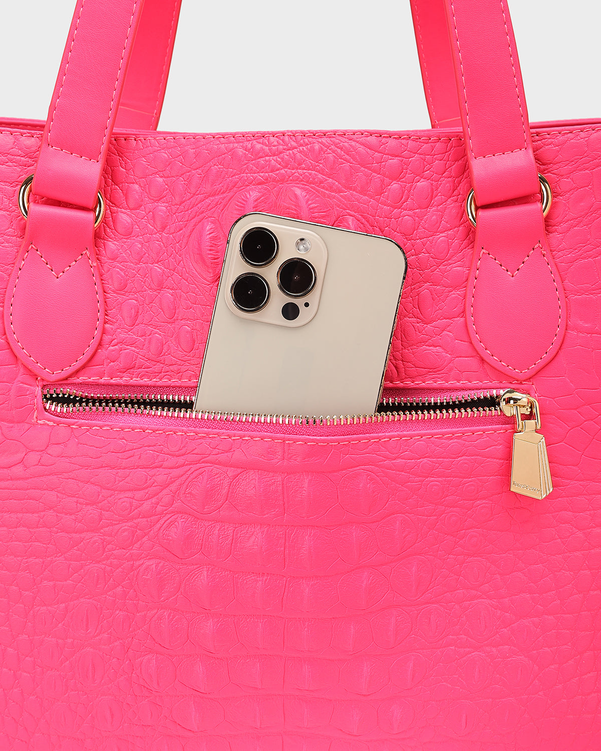 Classic City Tote Bag in Neon Pink