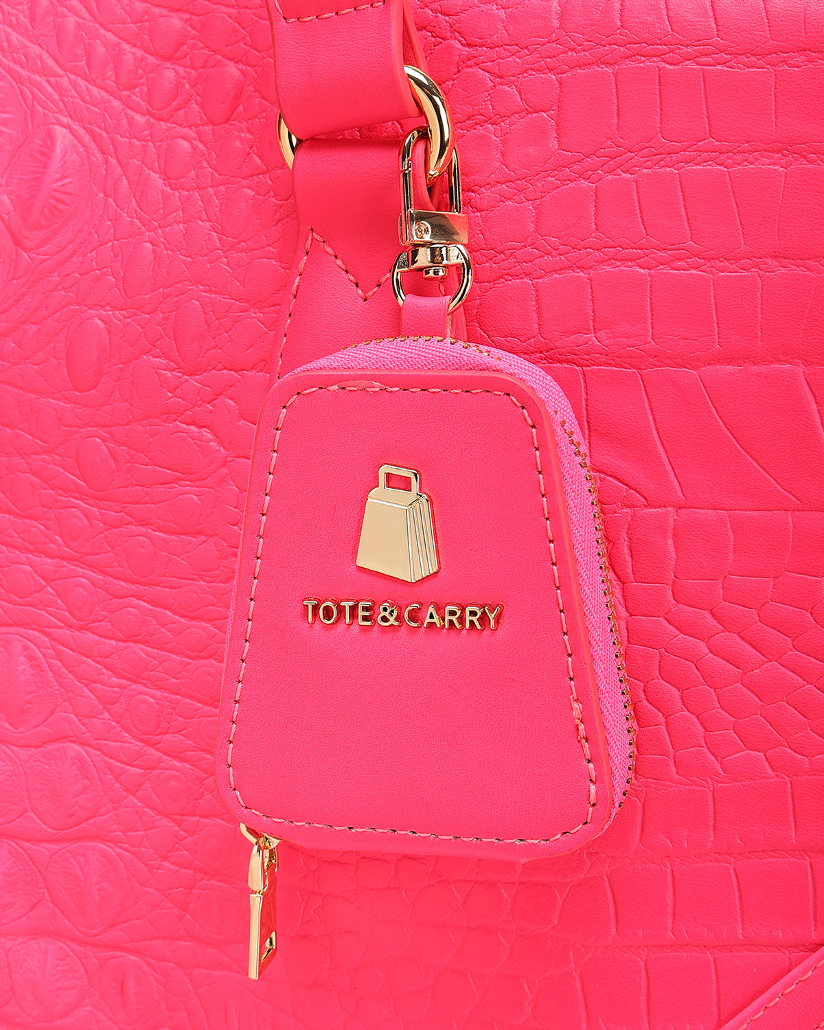 Classic City Tote Bag in Neon Pink
