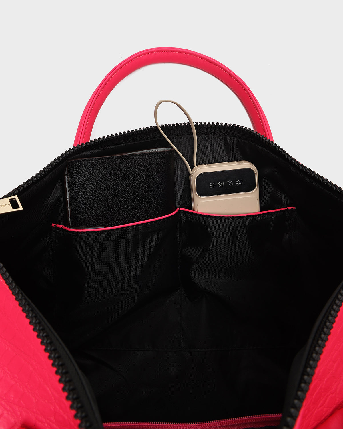 Classic Weekender Duffle Bag in Neon Pink