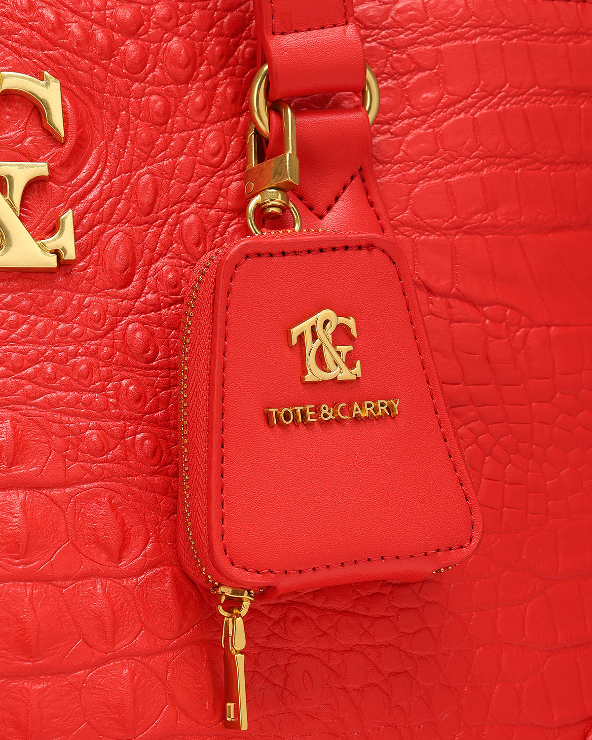 City scape Tote in Red