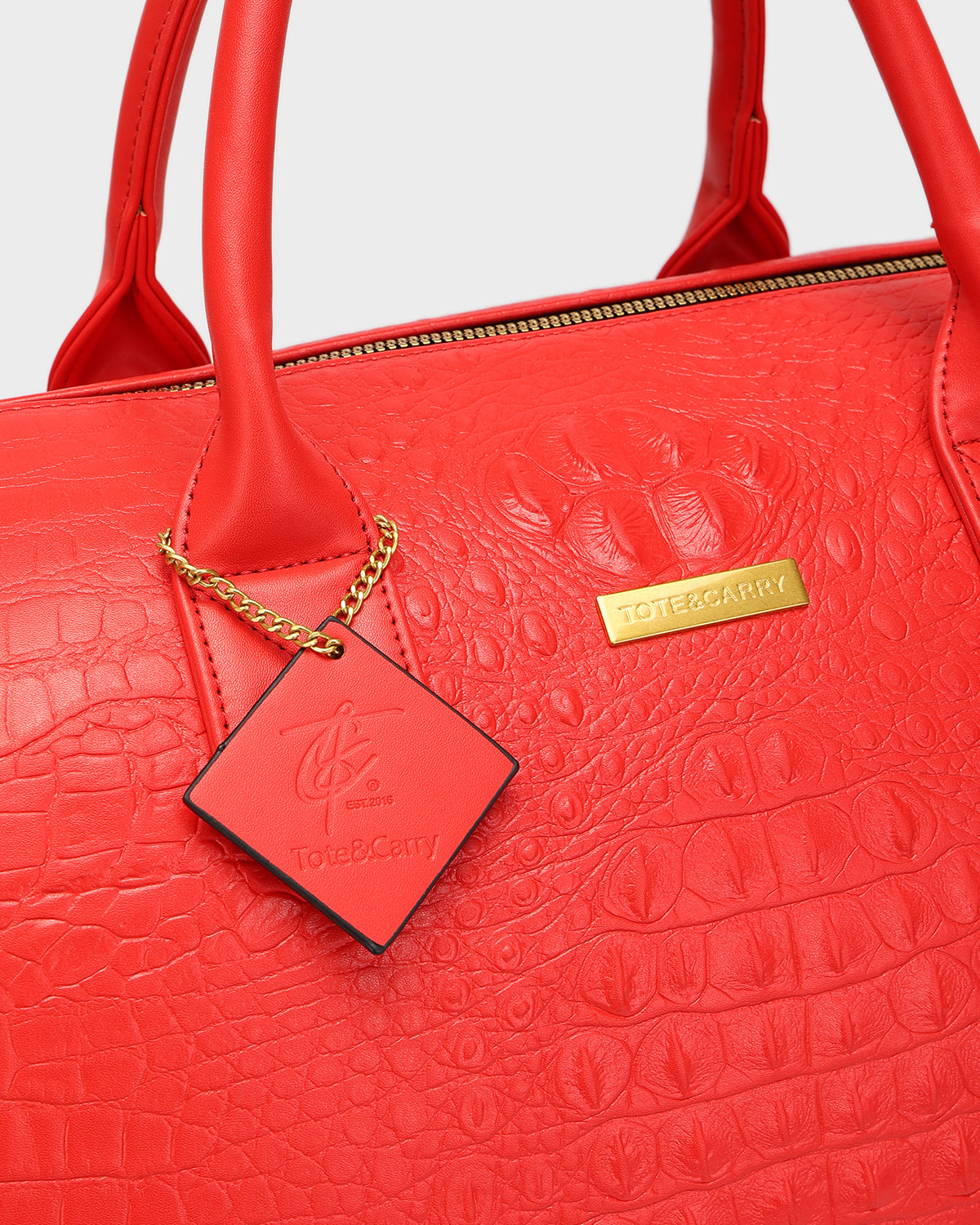 Statement Rolling Duffle Bag in Red