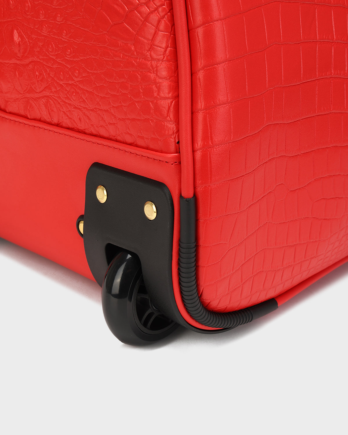 Statement Rolling Duffle Bag in Red