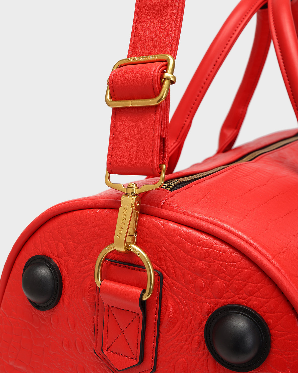 Statement Rolling Duffle Bag in Red