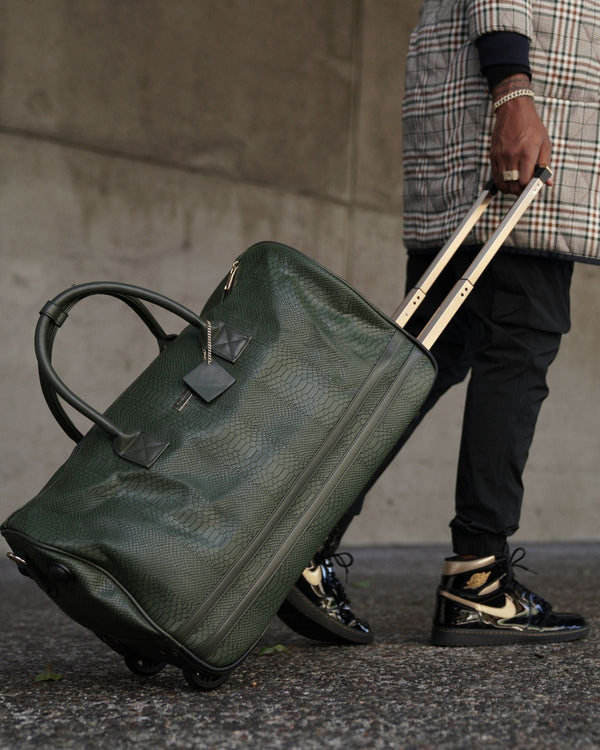 Signature Traveler Rolling Duffle in Olive