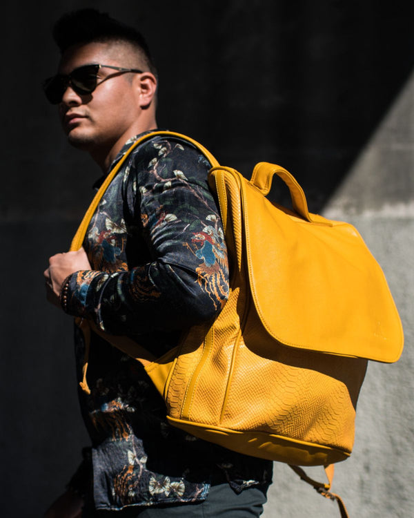 Signature Weekender Backpack in Sunflower Yellow