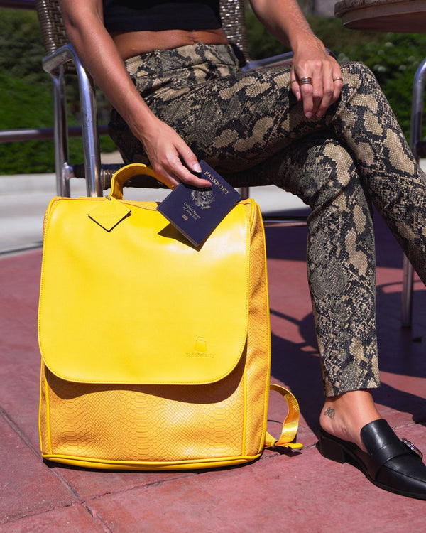 Signature Weekender Backpack in Sunflower Yellow