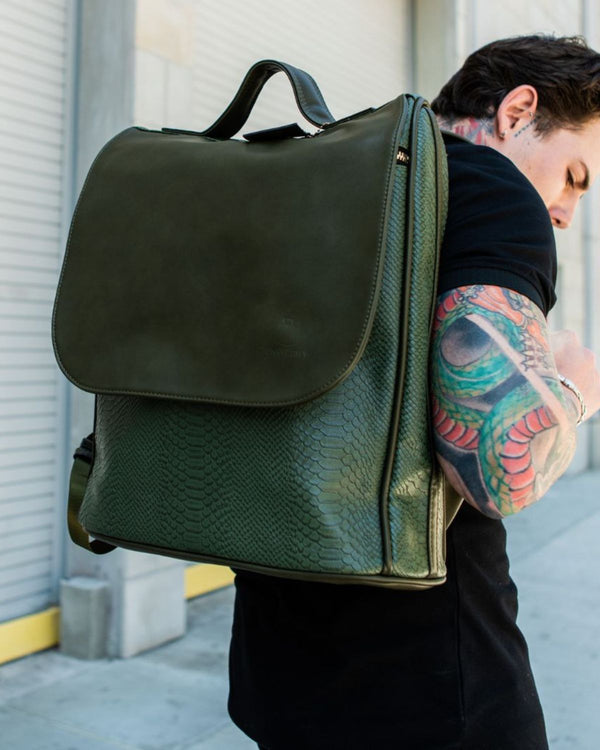 Signature Weekender Backpack in Olive