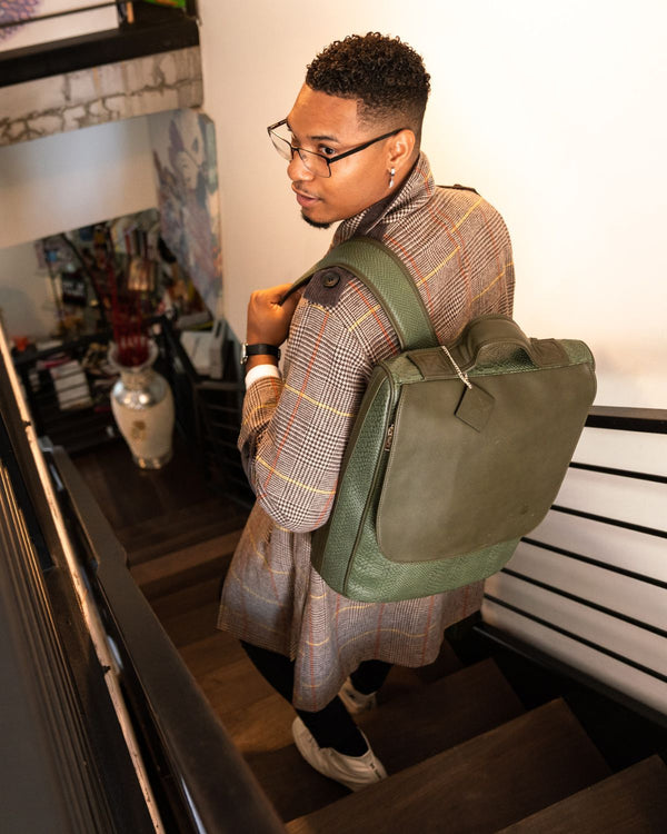 Signature Weekender Backpack in Olive