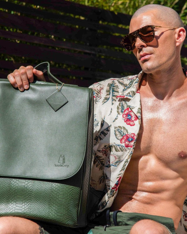Signature Weekender Backpack in Olive