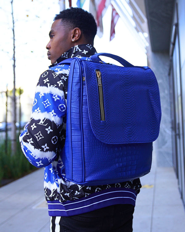 Statement Weekender Backpack in Royal Blue