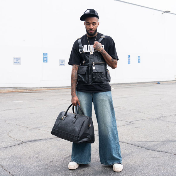 Signature Weekender Duffle Bag in Black