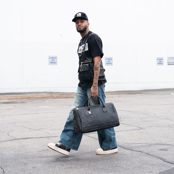 Signature Weekender Duffle Bag in Black