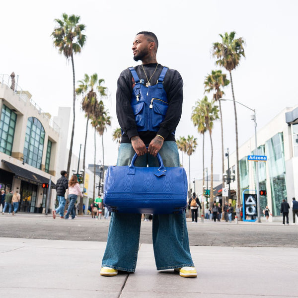 Signature Weekender Duffle Bag in Royal Blue