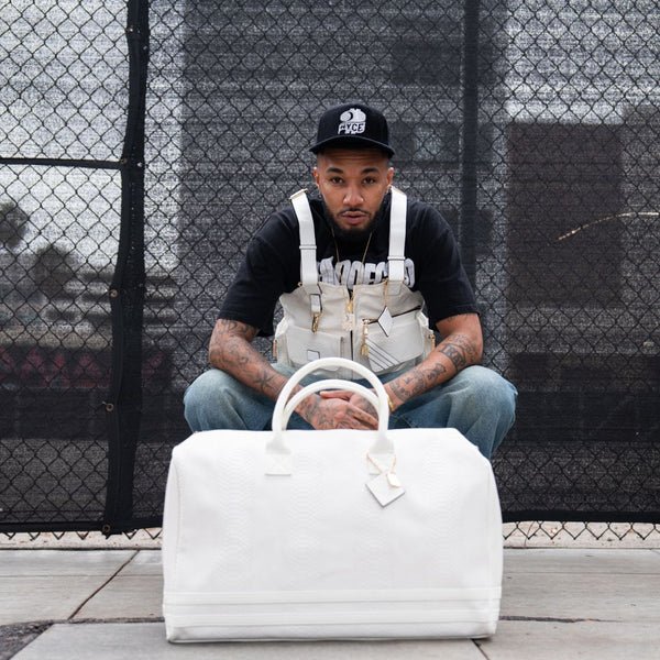 Signature Weekender Duffle Bag in White
