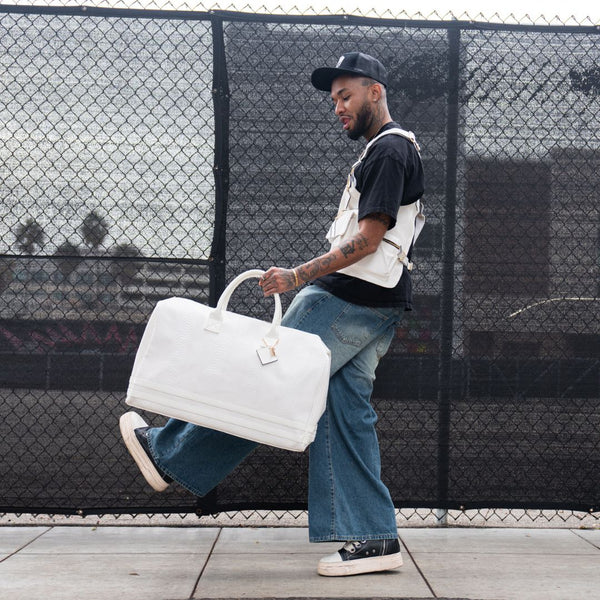 Signature Weekender Duffle Bag in White