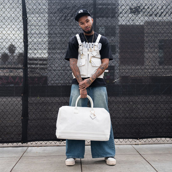 Signature Weekender Duffle Bag in White