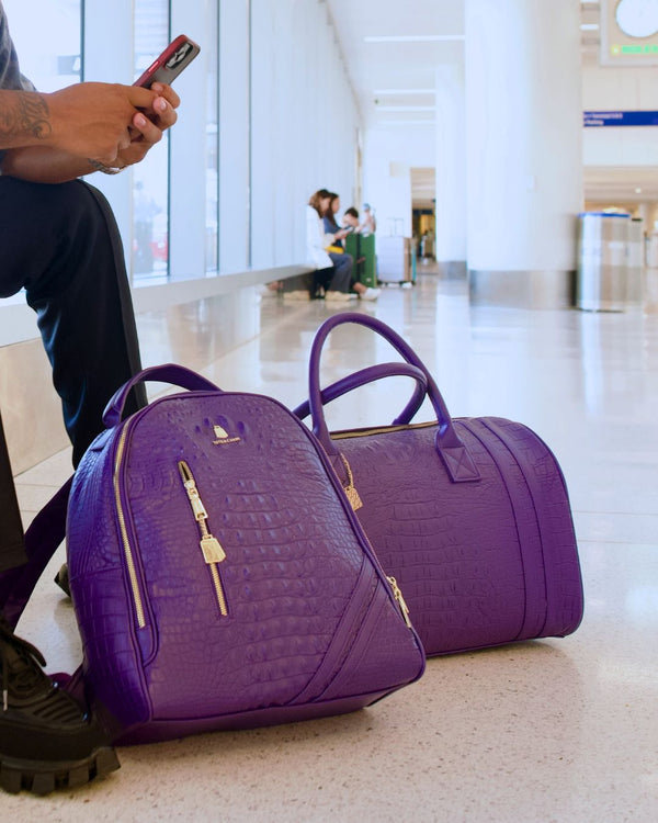 Classic Overnight Travel Set in Purple