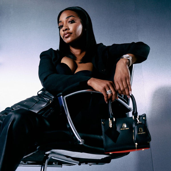 Lisse Mini Tote Bag in Black & Red