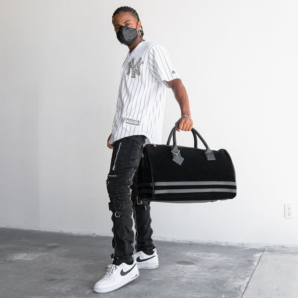 Velvet Luxe Duffle Bag in Black