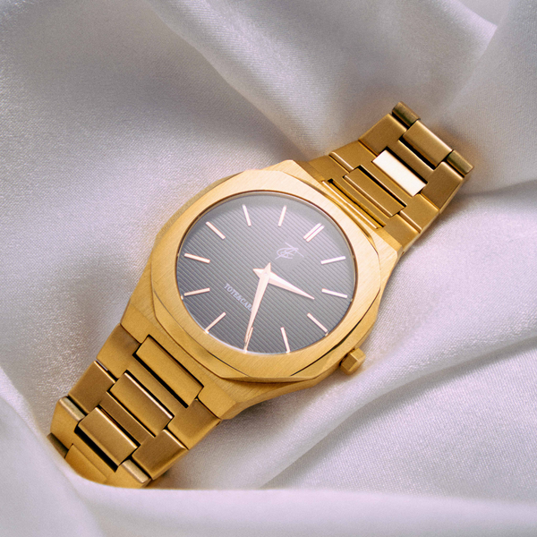 Black Face Gold Watch - Tote&Carry Black Face Gold Watch - Tote&Carry