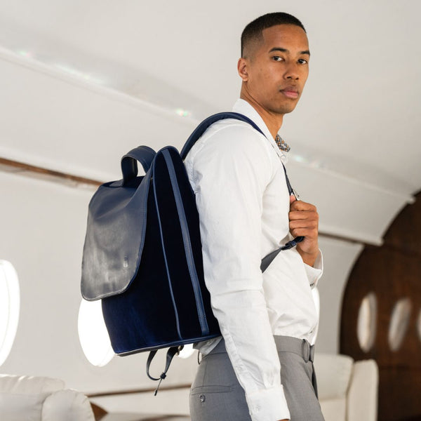 Velour Backpack in Royal Blue