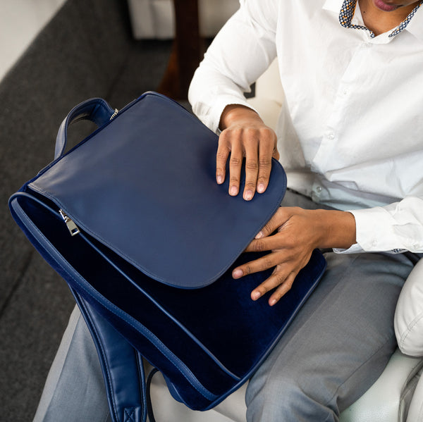 Velour Backpack in Royal Blue